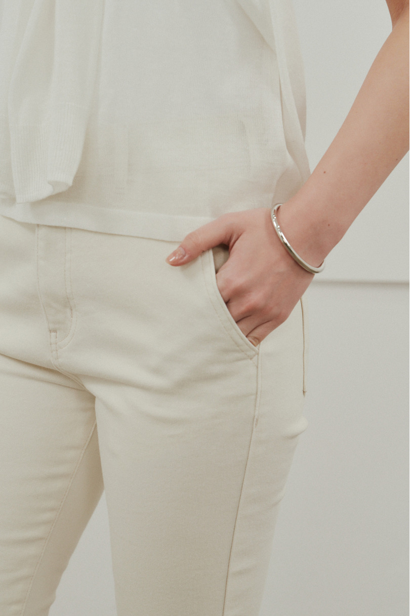 ストレッチデニムカプリパンツ 詳細画像 WHT 7