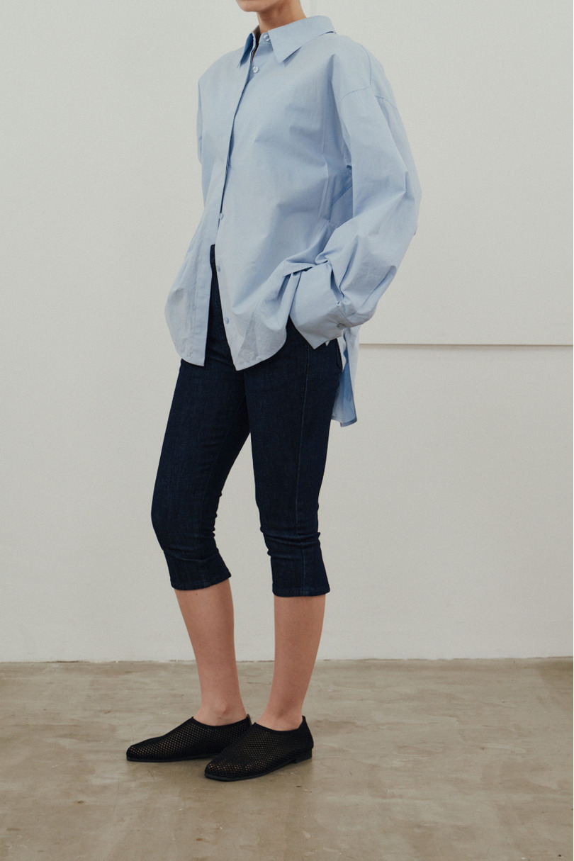 ストレッチデニムカプリパンツ