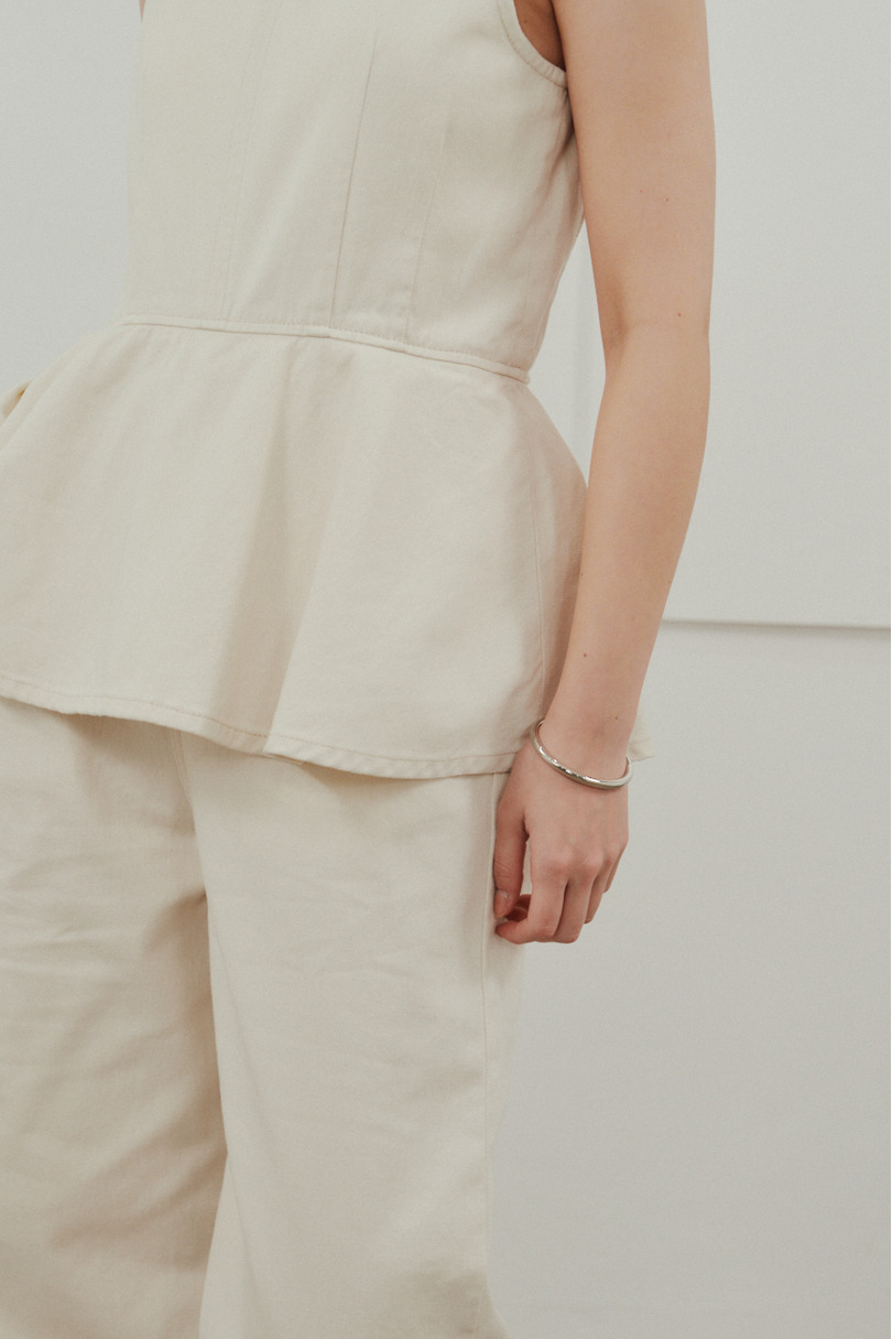 ペプラムデニムオールインワン 詳細画像 WHT 10