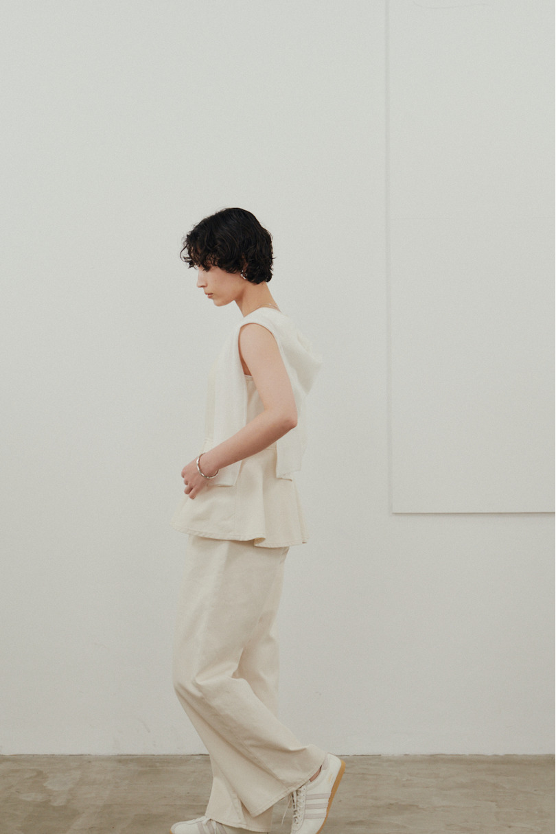 ペプラムデニムオールインワン 詳細画像 WHT 4