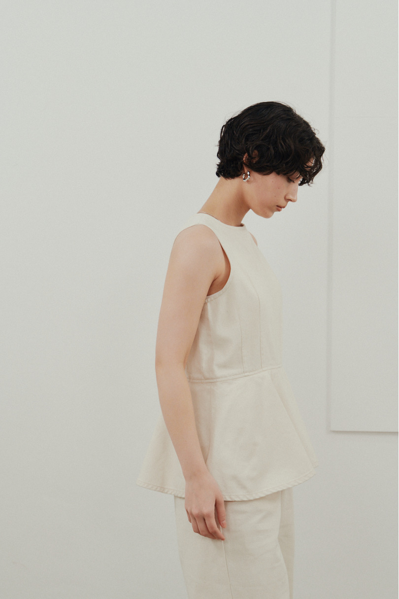 ペプラムデニムオールインワン 詳細画像 WHT 9