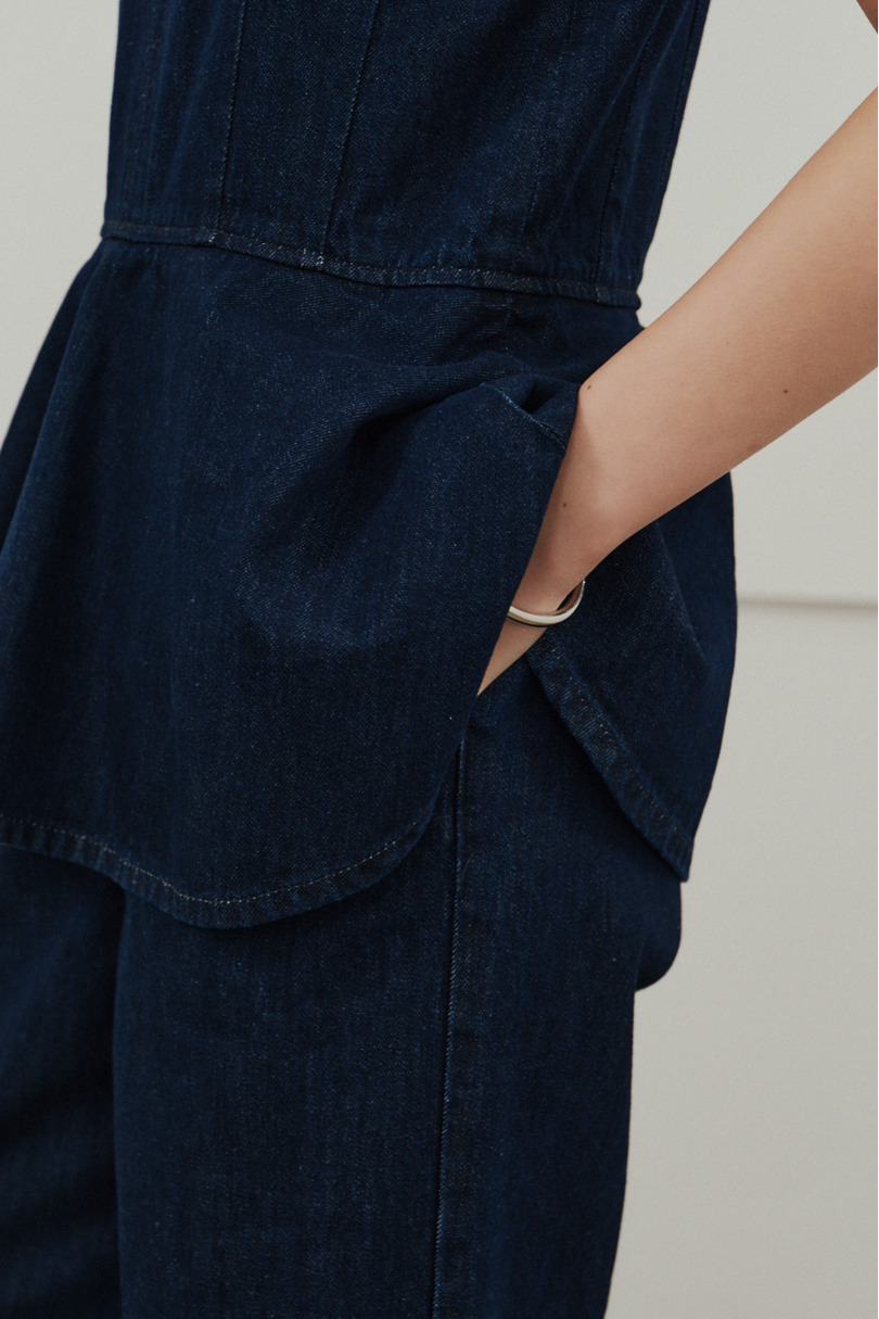 ペプラムデニムオールインワン 詳細画像 IDG 10