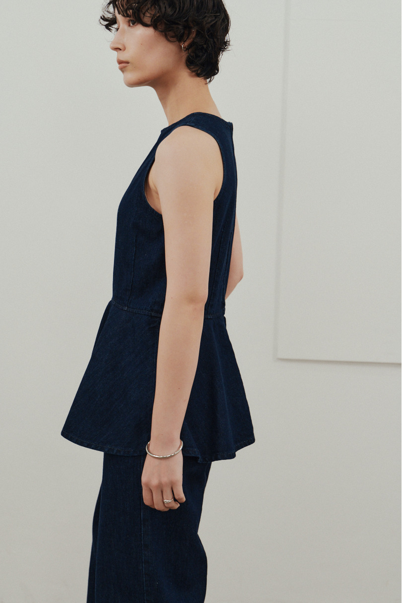 ペプラムデニムオールインワン 詳細画像 IDG 6