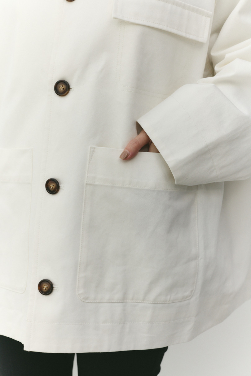 フェイクレザーカラーカバーオール 詳細画像 WHT 13