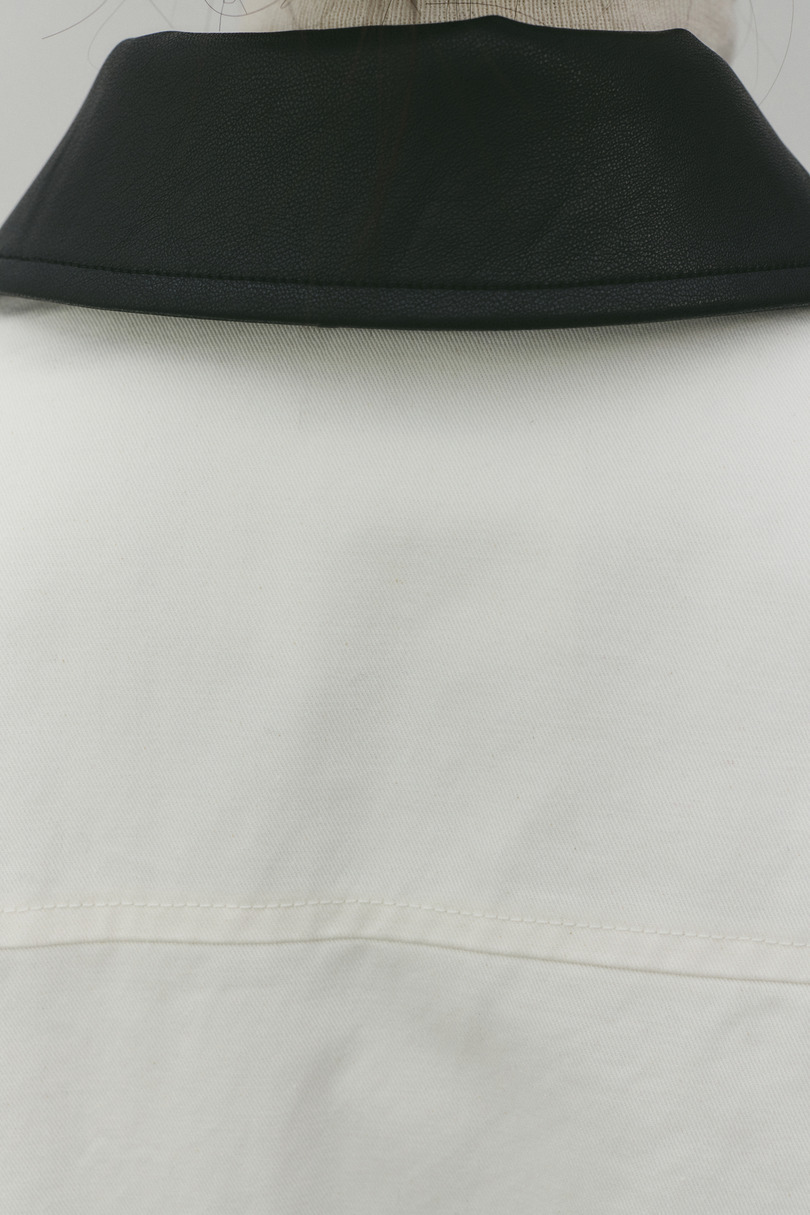 フェイクレザーカラーカバーオール 詳細画像 WHT 15