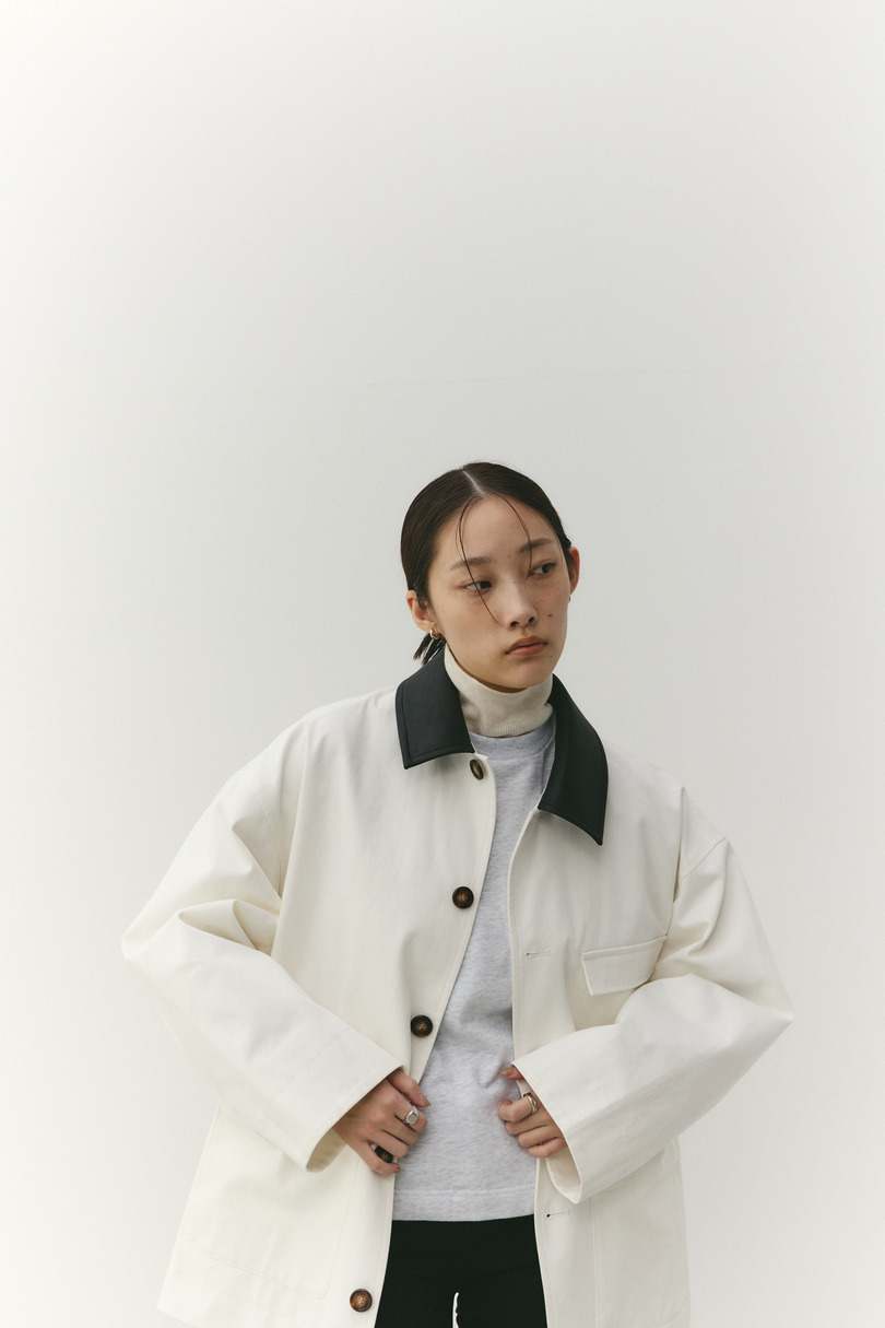 フェイクレザーカラーカバーオール 詳細画像 WHT 3