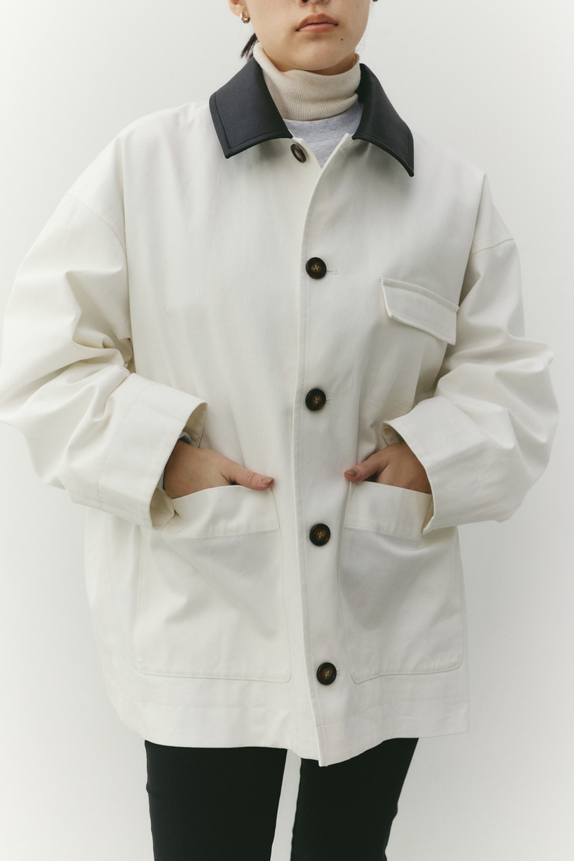 フェイクレザーカラーカバーオール 詳細画像 WHT 9