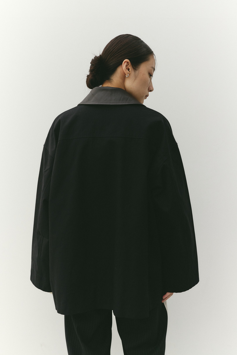 フェイクレザーカラーカバーオール 詳細画像 BLK 10