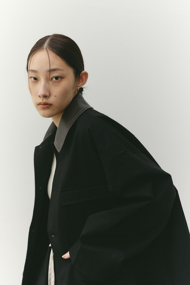 フェイクレザーカラーカバーオール 詳細画像 BLK 4