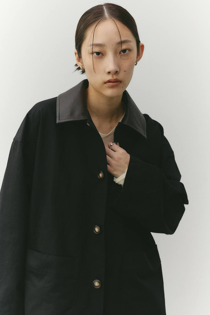 フェイクレザーカラーカバーオール 詳細画像 BLK 5