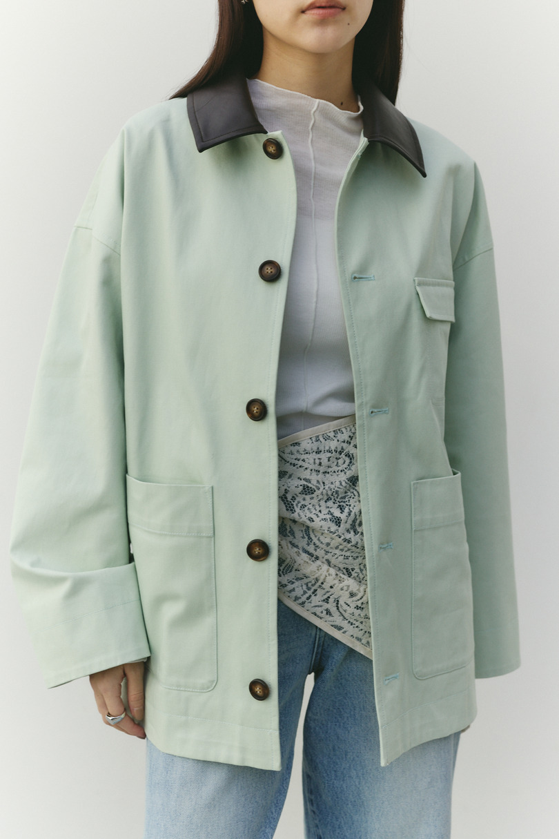 フェイクレザーカラーカバーオール 詳細画像 MINT 6