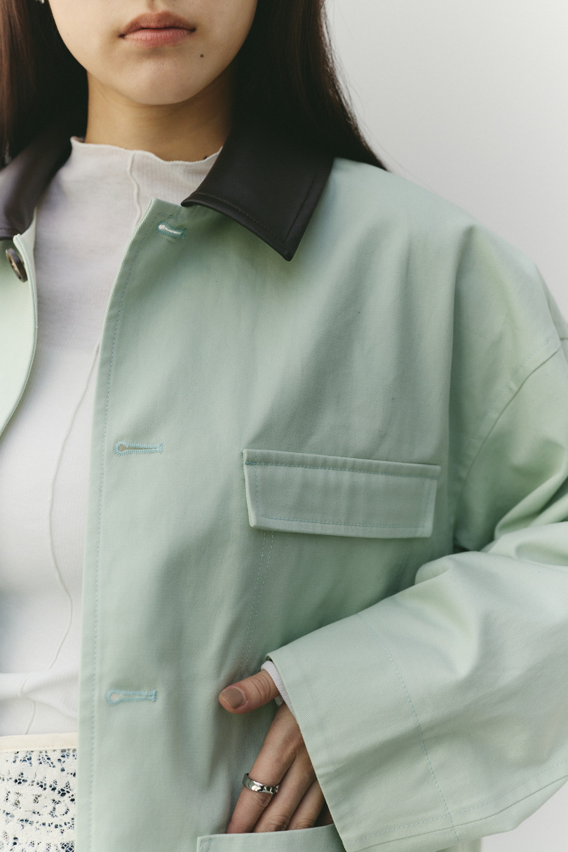 フェイクレザーカラーカバーオール 詳細画像 MINT 7