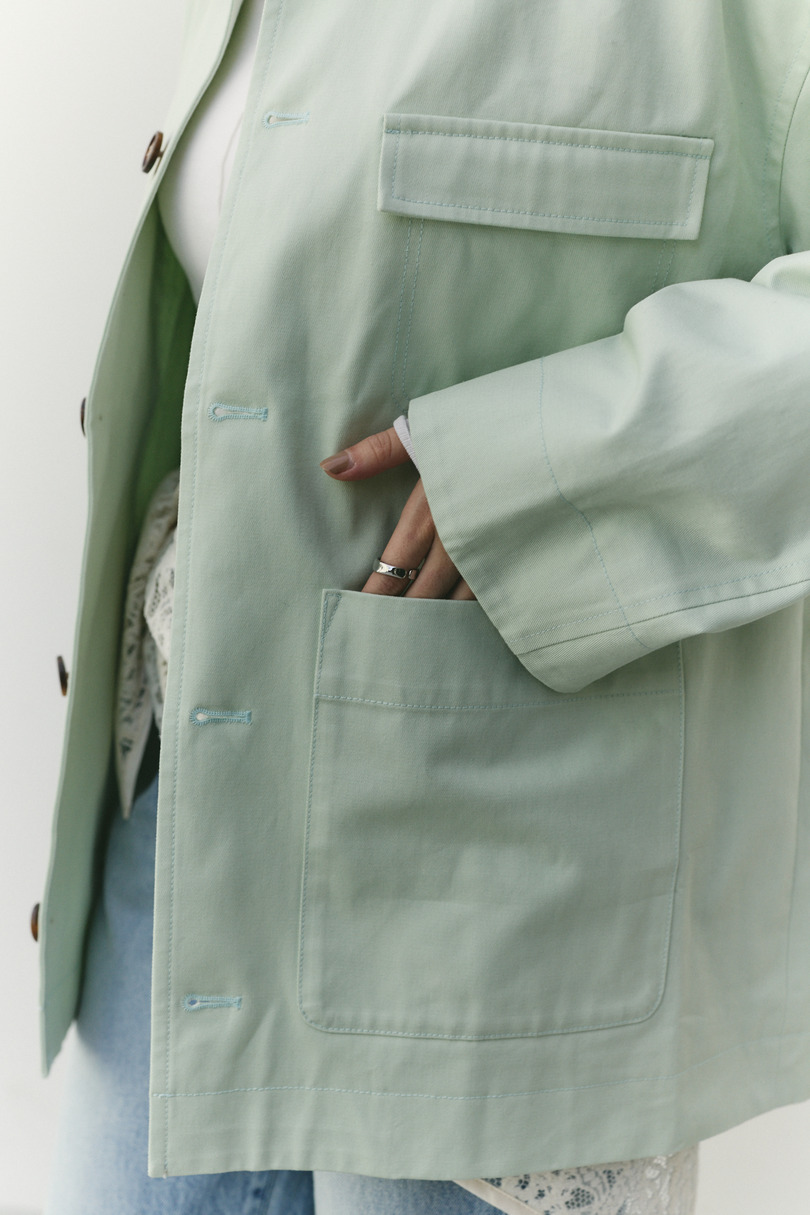 フェイクレザーカラーカバーオール 詳細画像 MINT 8