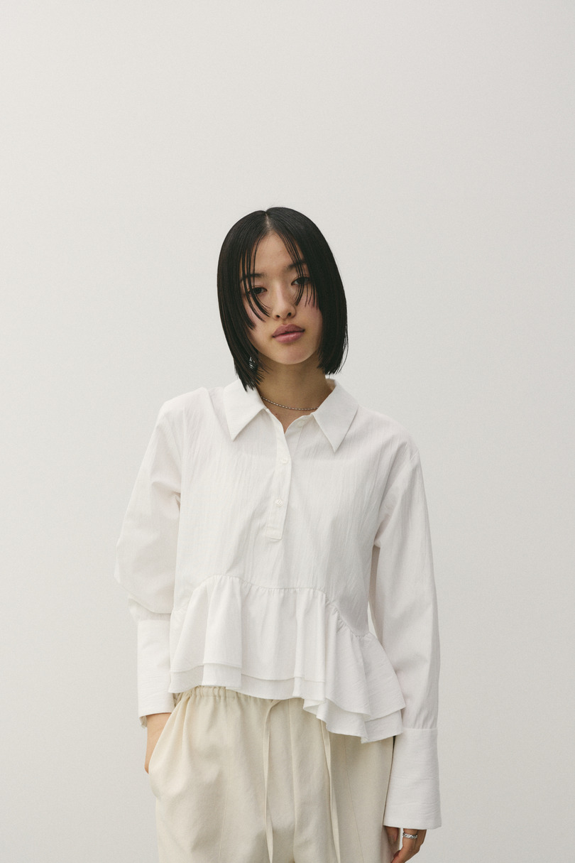ヘムフリルシャツ 詳細画像 WHT 2