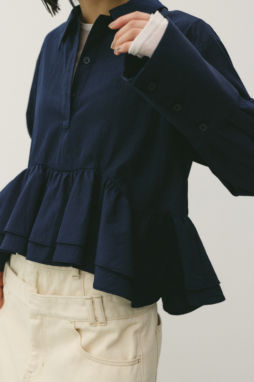 ヘムフリルシャツ 詳細画像 NVY 10
