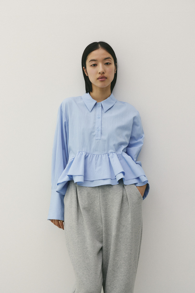 ヘムフリルシャツ 詳細画像 SAX 4