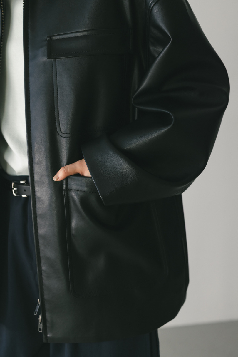 フェイクレザージャケット 詳細画像 BLK 8