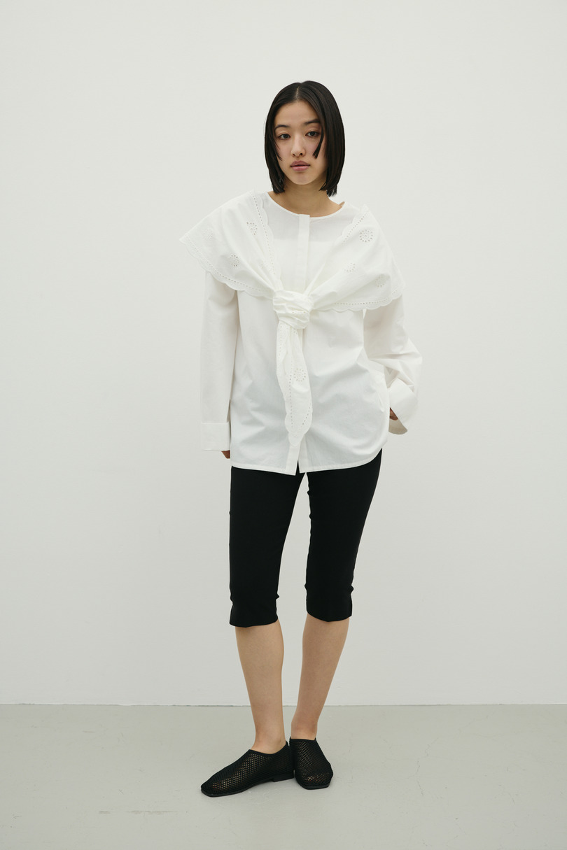 カットワークカラーブラウス 詳細画像 WHT 2