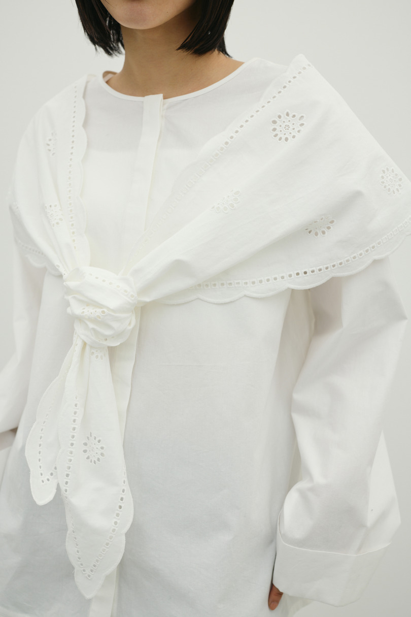 カットワークカラーブラウス 詳細画像 WHT 5