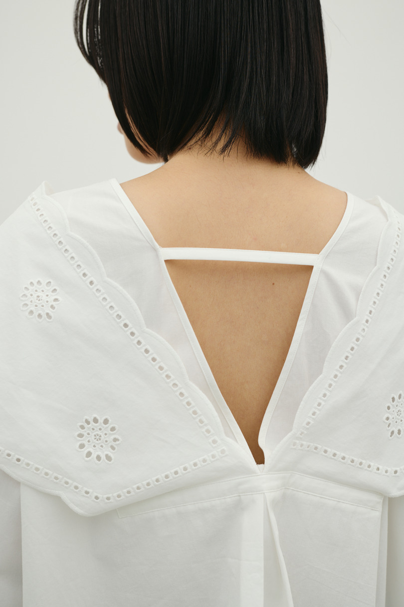 カットワークカラーブラウス 詳細画像 WHT 8