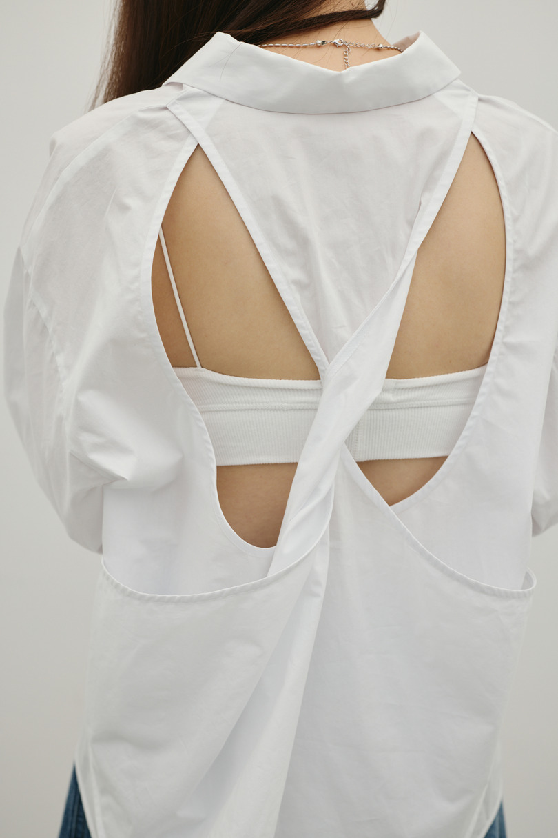 バックオープンデザインシャツ 詳細画像 WHT 8