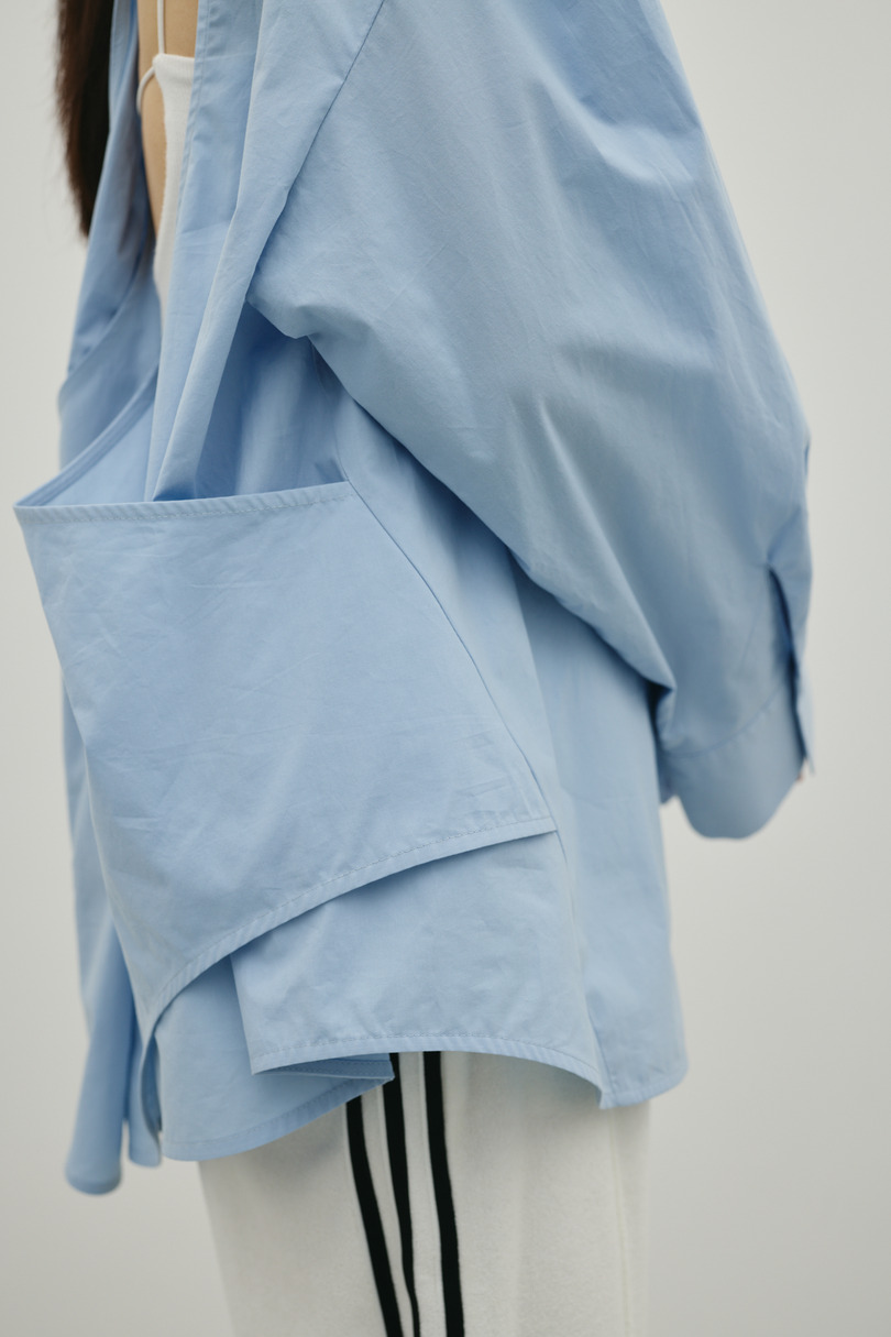 バックオープンデザインシャツ 詳細画像 SAX 11