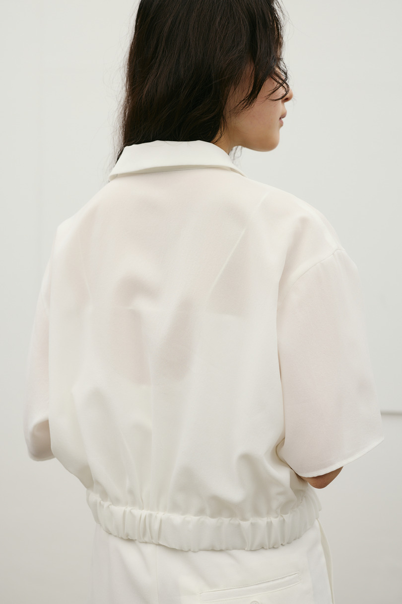 フラワーエンブロイダリージップシャツ 詳細画像 WHT 11