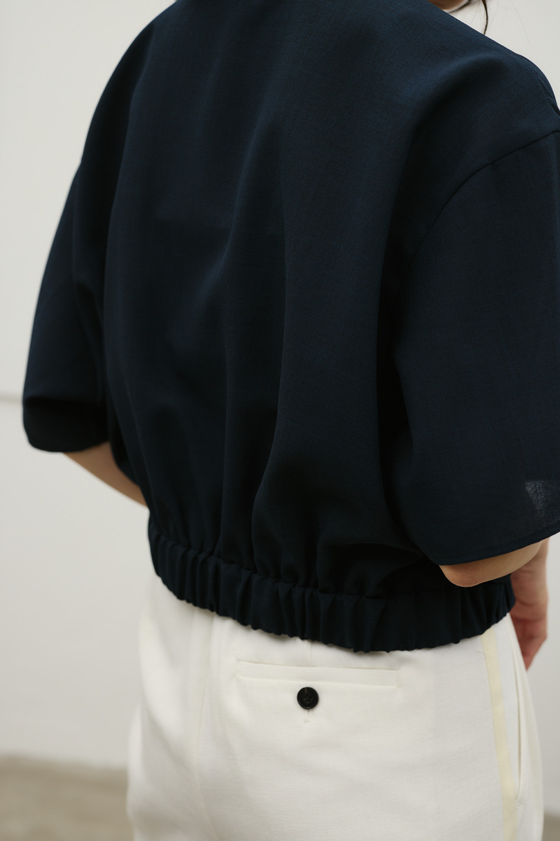 フラワーエンブロイダリージップシャツ 詳細画像 NVY 12