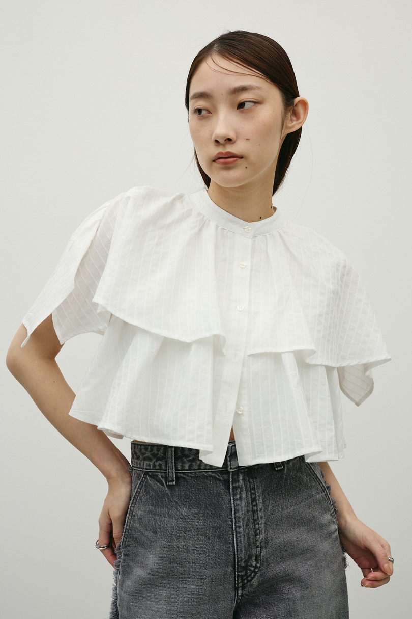 ティアードフリルシャツ 詳細画像 WHT 4