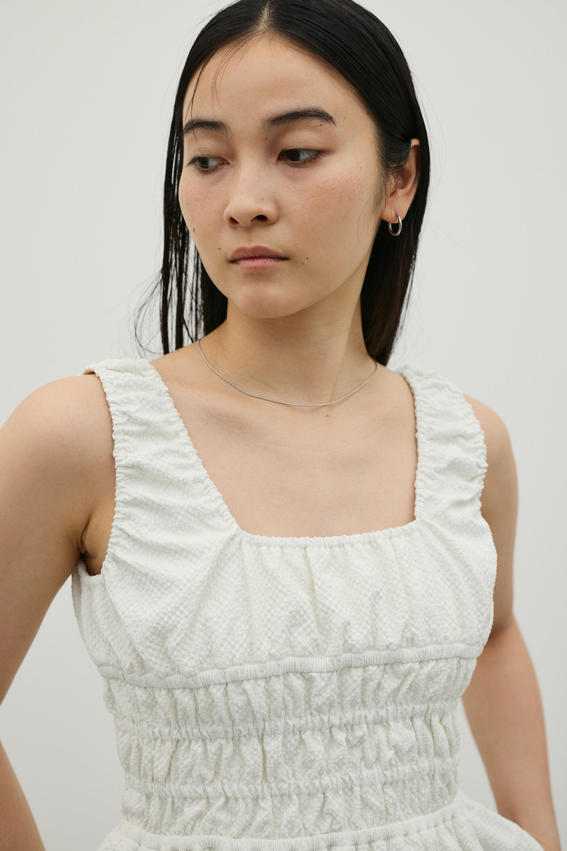 ギャザーペプラムキャミ 詳細画像 WHT 5