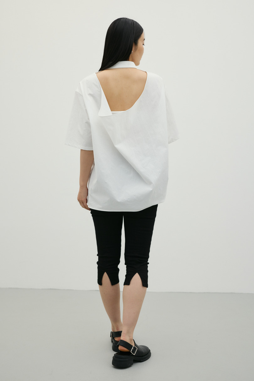 バックドレープオープンシャツ 詳細画像 WHT 2