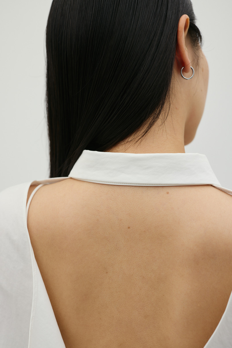 バックドレープオープンシャツ 詳細画像 WHT 7