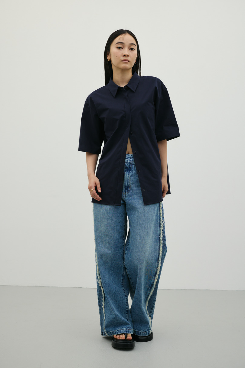 バックドレープオープンシャツ 詳細画像 NVY 2