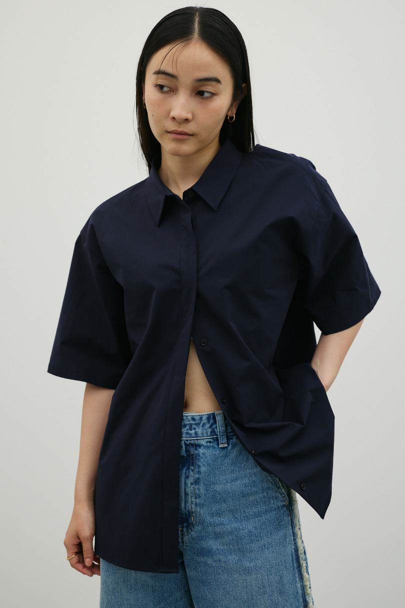 バックドレープオープンシャツ 詳細画像 NVY 3