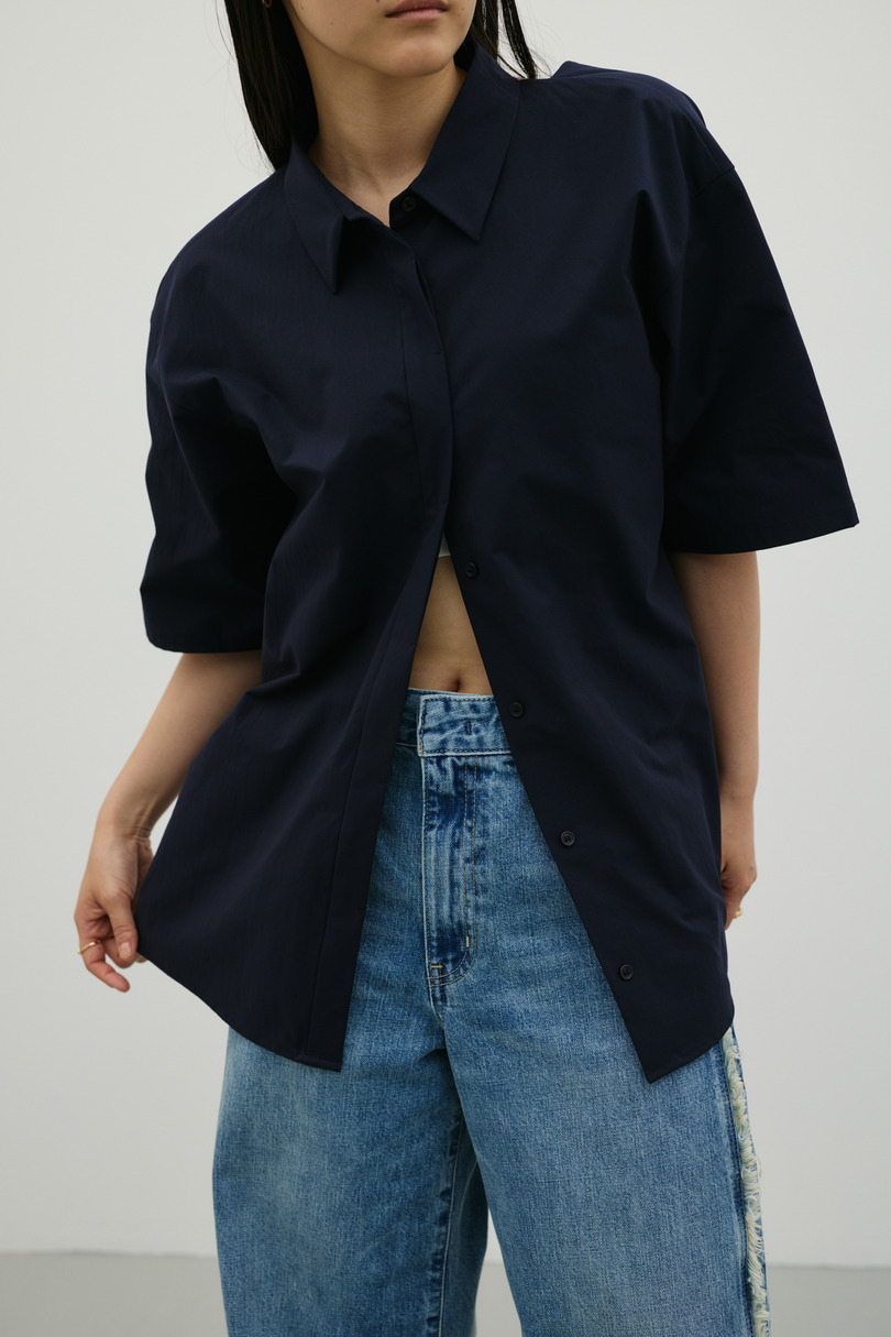 バックドレープオープンシャツ 詳細画像 NVY 4