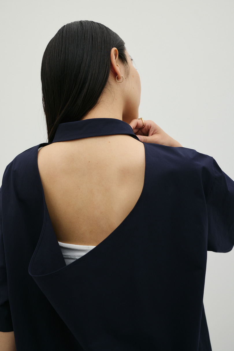 バックドレープオープンシャツ 詳細画像 NVY 8