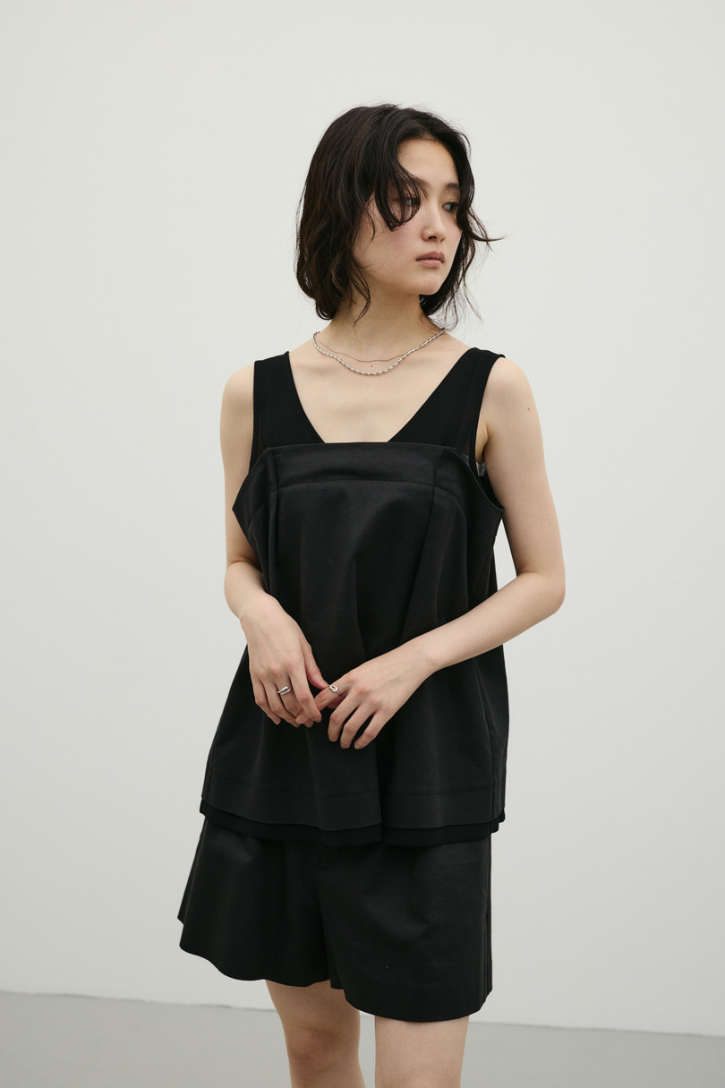 リネンミックスコンビネーションタンク 詳細画像 BLK 5
