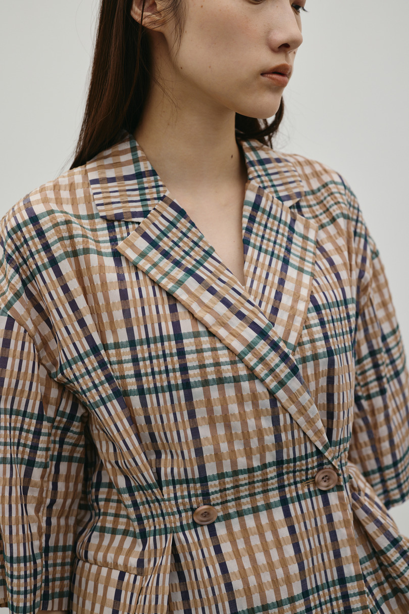 シアーチェックジャケット 詳細画像 柄BEG 11