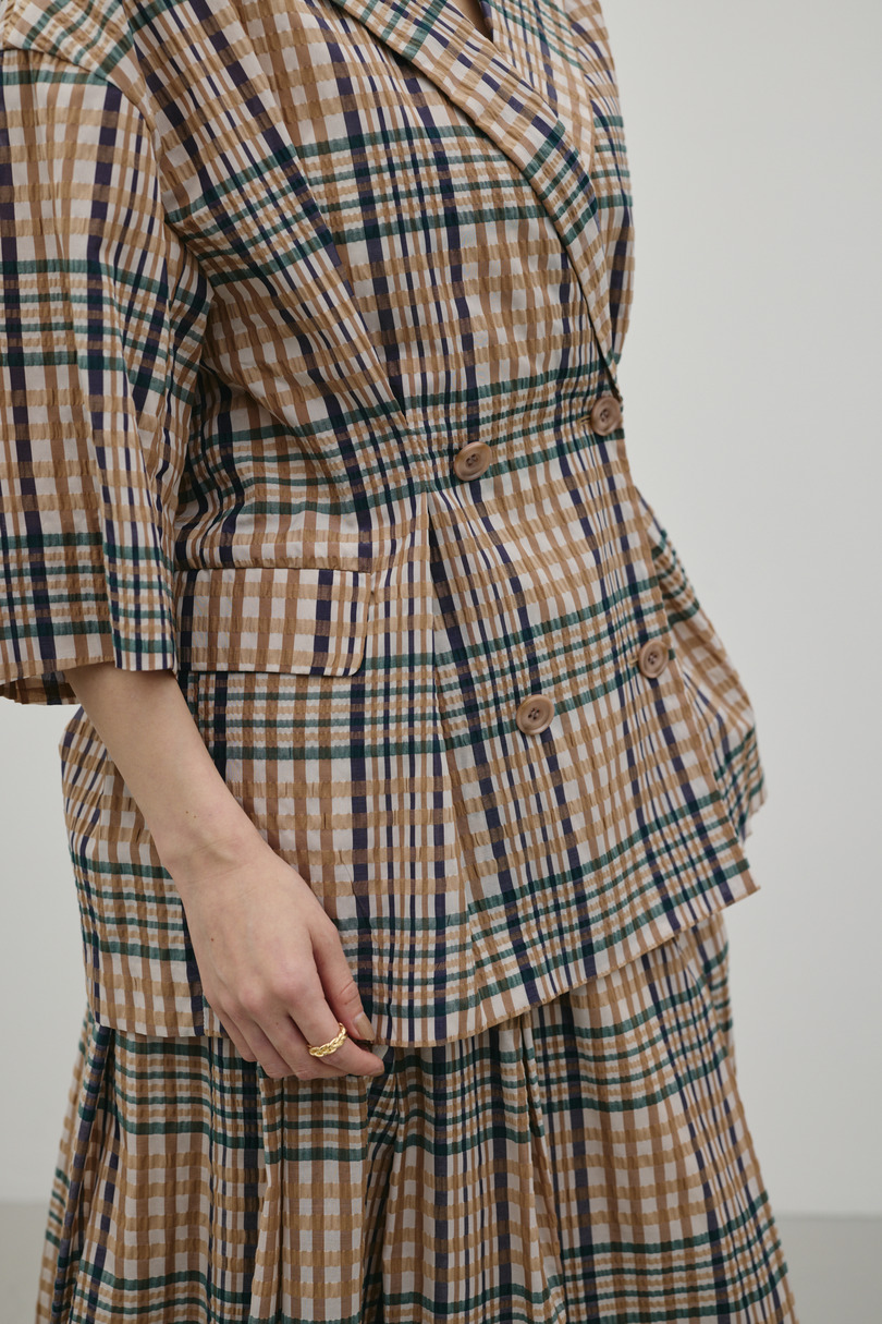 シアーチェックジャケット 詳細画像 柄BEG 13