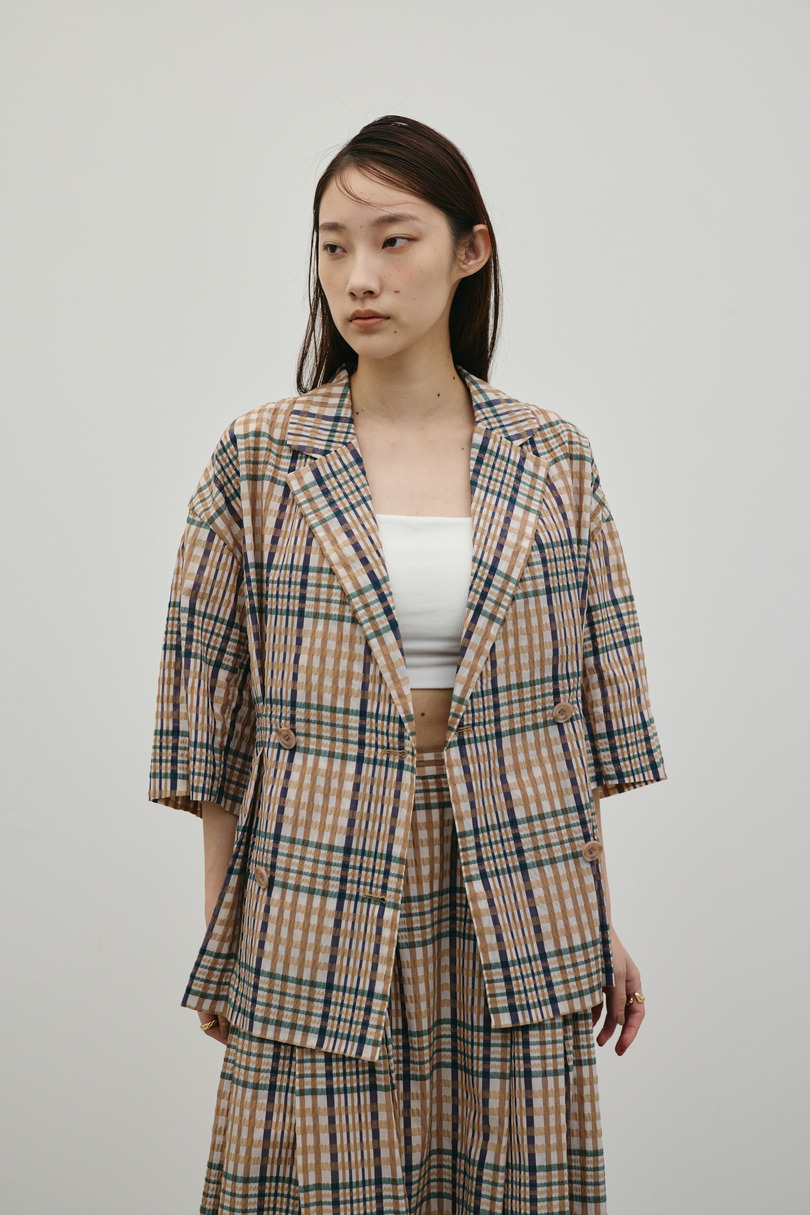 シアーチェックジャケット 詳細画像 柄BEG 8