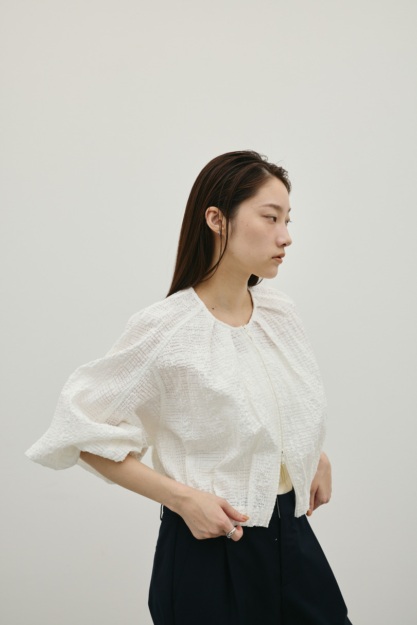 ボリュームスリーブレースブルゾン 詳細画像 WHT 4