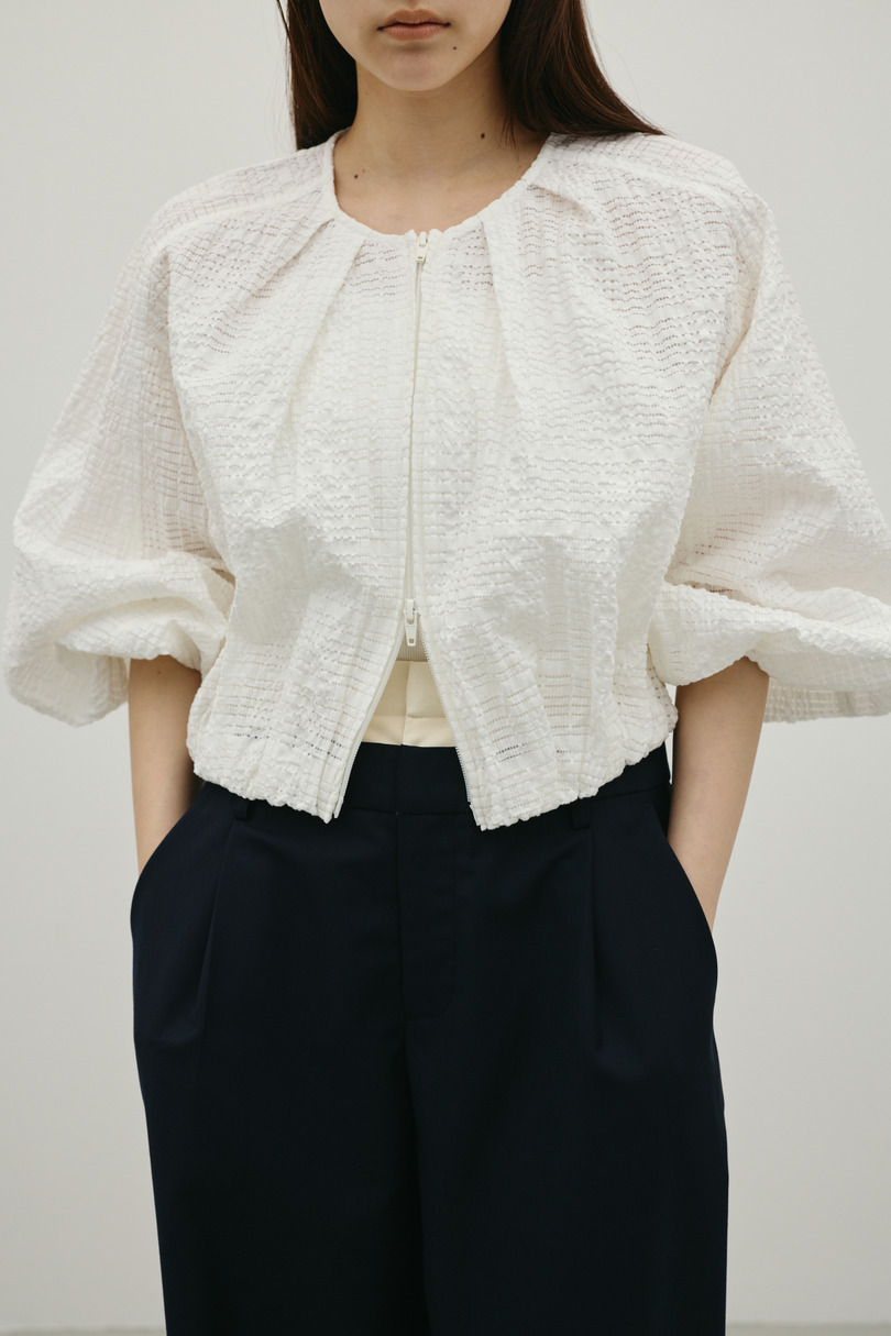 ボリュームスリーブレースブルゾン 詳細画像 WHT 6