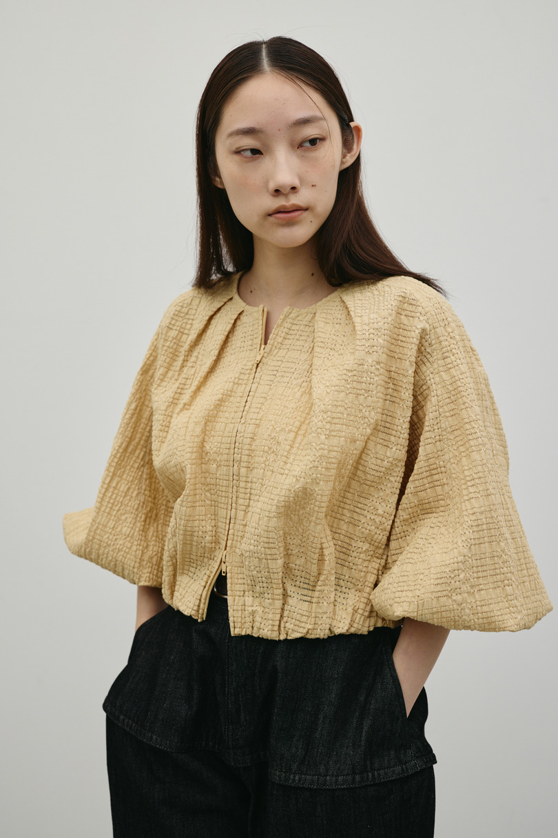 ボリュームスリーブレースブルゾン 詳細画像 YEL 4