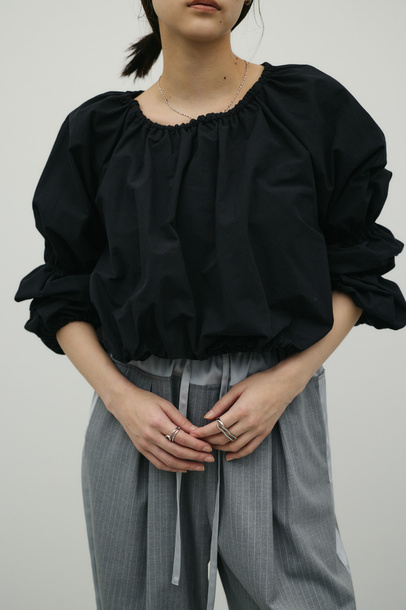 ランタンスリーブオフショルトップ 詳細画像 BLK 8