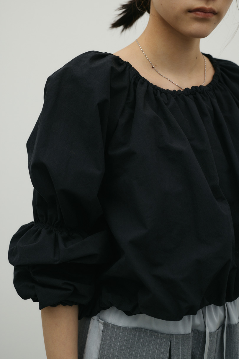 ランタンスリーブオフショルトップ 詳細画像 BLK 9