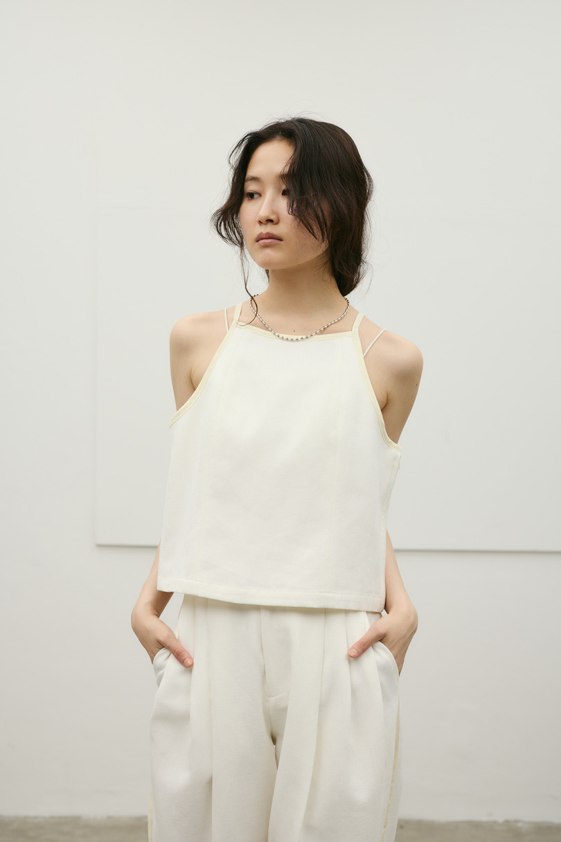 セットアップバイカラーキャミ 詳細画像 WHT 4