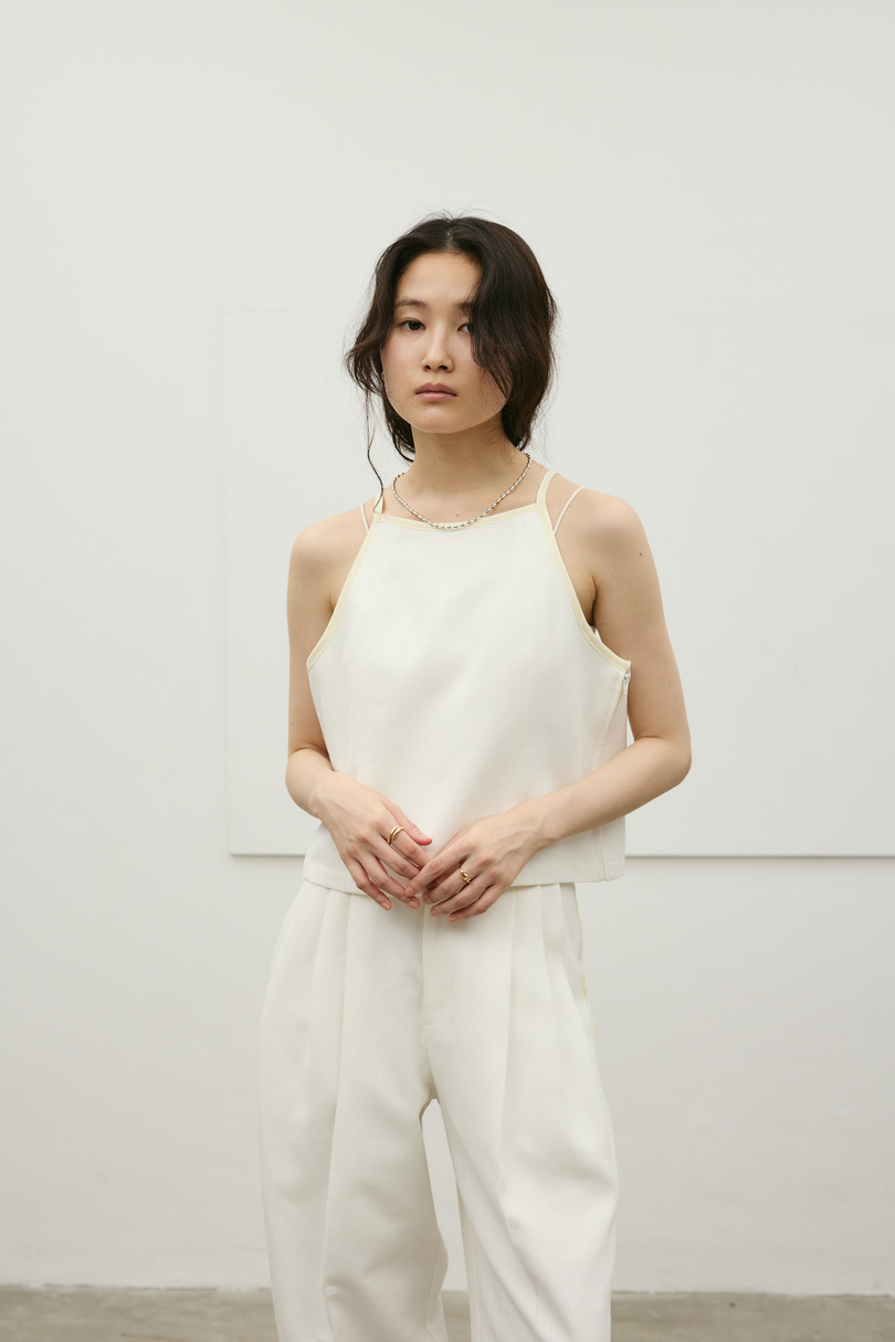 セットアップバイカラーキャミ 詳細画像 WHT 5