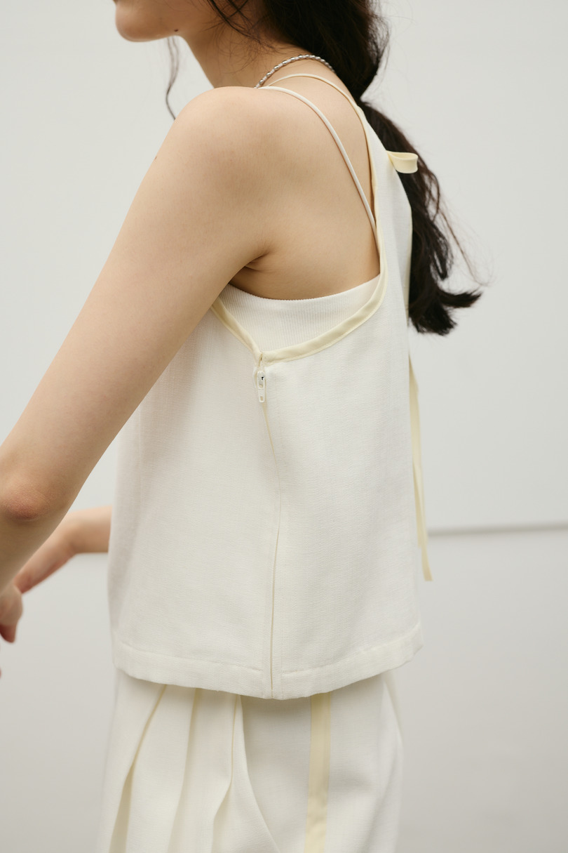 セットアップバイカラーキャミ 詳細画像 WHT 8