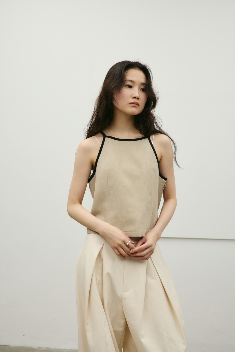 セットアップバイカラーキャミ