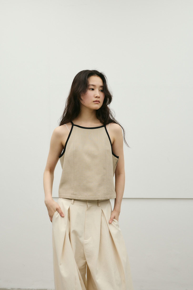 セットアップバイカラーキャミ 詳細画像 BEG 2